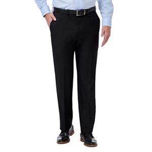 haggar men's premium comfort dress pant classic fit reg. and big & tall sizes, black, 42w x 29l
