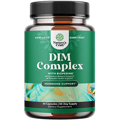 Extra Strength Diindolylmethane DIM Supplement - 300mg DIM Complex Men and Womens Hormone Balance Supplement with DIM SGS and Calcium D-Glucarate - Herbal DIM Supplement for Men and Women 30 Servings