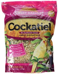 kaylor of colorado as-48663-2 4 lb (pack of 2) sweet harvest cockatiel without sunflower seeds bird food