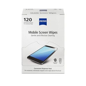 zeiss mobile screen wipes 120ct box, white
