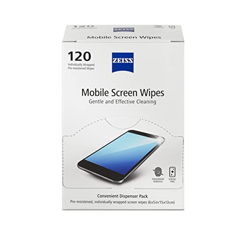 Zeiss Mobile screen wipes 120ct Box, White