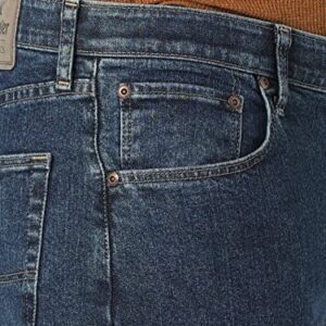 Wrangler Authentics Men's Regular Fit Comfort Flex Waist Jean, Dark Stonewash, 36W x 32L