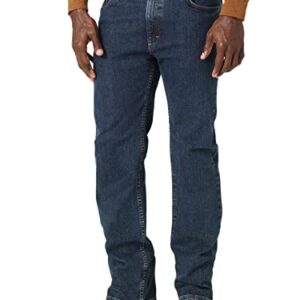 Wrangler Authentics Men's Regular Fit Comfort Flex Waist Jean, Dark Stonewash, 38W x 29L