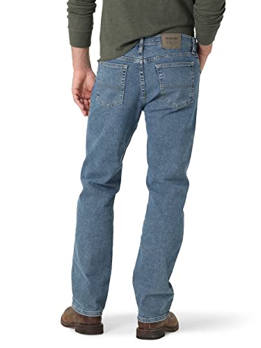 Wrangler Authentics Men's Regular Fit Comfort Flex Waist Jean, Light Stonewash, 38W x 29L