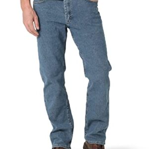 Wrangler Authentics Men's Regular Fit Comfort Flex Waist Jean, Light Stonewash, 38W x 29L