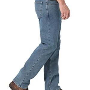 Wrangler Authentics Men's Regular Fit Comfort Flex Waist Jean, Light Stonewash, 38W x 29L