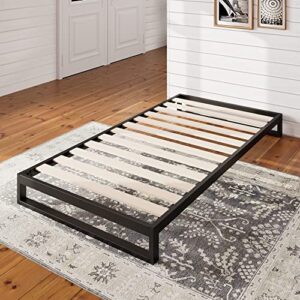 ZINUS Trisha Metal Platforma Bed Frame, Wood Slat Support, No Box Spring Needed, Easy Assembly, Twin