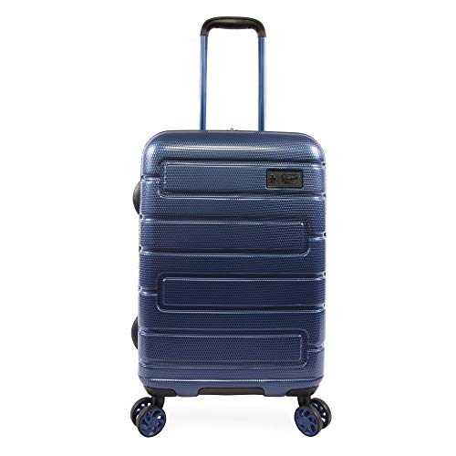 Original Penguin Crimson 21" Hardside Carry-on Spinner Luggage,Telescoping Handles, Metallic Blue, One Size