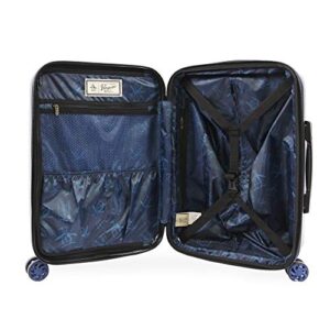 Original Penguin Crimson 21" Hardside Carry-on Spinner Luggage,Telescoping Handles, Metallic Blue, One Size