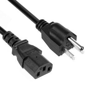 [ul listed] 6ft 3 prong 18 awg power cord cable compatible sony playstation ps3 first generation(fat), xbox 360 1st generation(fat)