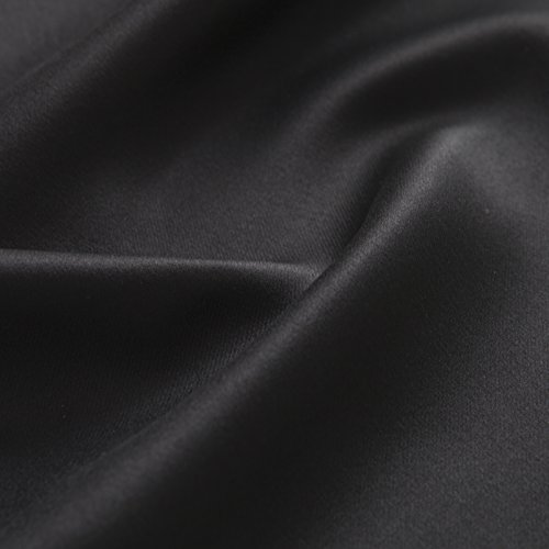 Aquazolax Blackout Curtain Panels for Bedroom Windows - Thermal Insulated Grommet Top Blackout Draperies and Drapes, 2 Panels, 42 inch Wide x 45 inch Long, Black