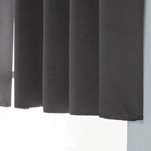 Aquazolax Blackout Curtain Panels for Bedroom Windows - Thermal Insulated Grommet Top Blackout Draperies and Drapes, 2 Panels, 42 inch Wide x 45 inch Long, Black