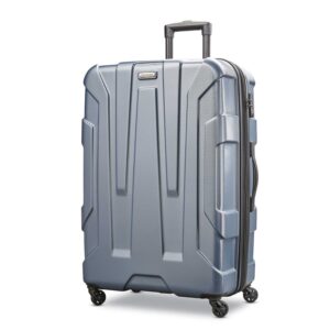samsonite centric hardside expandable luggage with spinner wheels, blue slate, checked-large 28-inch