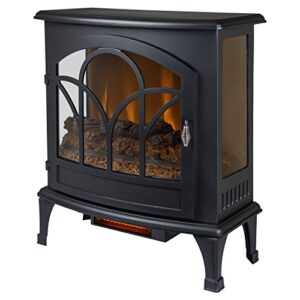 muskoka curved front black 25" infrared panoramic electric stove