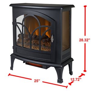 Muskoka Curved Front Black 25" Infrared Panoramic Electric Stove