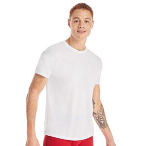 Hanes Men Hanes Men's White Performance Moisture-Wicking Crewneck Undershirt Tees, 5-Pack