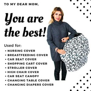Gufix Infant Car Seat Cover, The Stretchy Nursing Scarf, Car Seat Canopy, Shopping Cart Cover and High Chair Cover That Protects Babies and Breastfeeding Mothers. The 8-in-1 Multiuse Cover for Babies