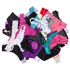 uwoceka sexy underwear, kinds of women t-back thong g-string underpants sexy lacy panties, 20 pcs, x-large