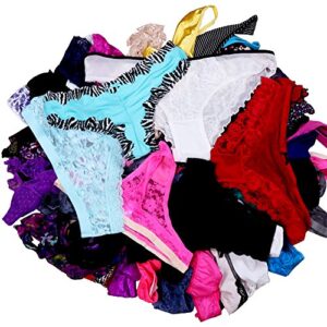 UWOCEKA Sexy Underwear, Kinds of Women T-Back Thong G-String Underpants Sexy Lacy Panties, 20 Pcs, X-Large