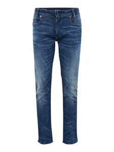 g-star raw men's d-staq 5-pocket slim fit jeans, medium indigo aged, 33w x 36l