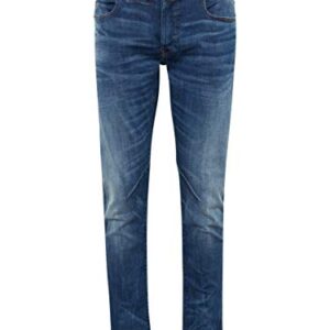 G-Star Raw Men's D-STAQ 5-Pocket Slim Fit Jeans, Medium Indigo Aged, 33W x 36L