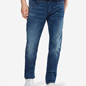 G-Star Raw Men's D-STAQ 5-Pocket Slim Fit Jeans, Medium Indigo Aged, 33W x 36L