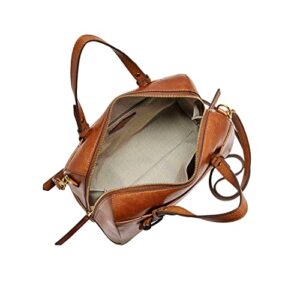 Fossil Women's Rachel Leather Satchel Purse Handbag, Brown (Model: ZB7256200)