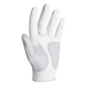 FootJoy Men's WeatherSof 2 Golf Glove White Medium/Large, Worn on Left Hand, 2 count (Pack of 1)