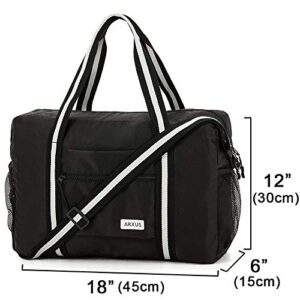 Arxus Travel Lightweight Waterproof Foldable Storage Carry Luggage Duffle Bag (Black)