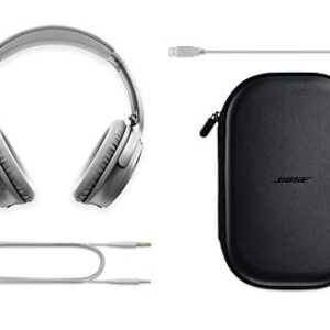 Bose QuietComfort 35 II Noise Cancelling Bluetooth Headphonesâ€” Wireless, Over Ear Headphones with Built in Microphone and Alexa Voice Control, Silver