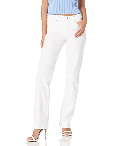 NYDJ womens Women's Petite Size Marilyn Straight Leg Jeans, Optic White, 8 Petite US