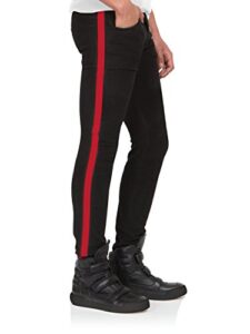 men super comfy trouser pants with stylish side stripe ap46496sk pk16 red black 34