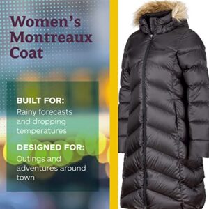 MARMOT Women’s Montreaux Full-Length Parka | Down-Insulated, Water-Resistant, Jet Black, Small