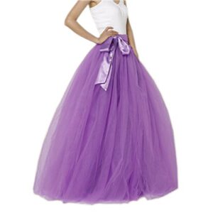 elliehouse womens long tutu party evening tulle skirt purple size xxl pc05