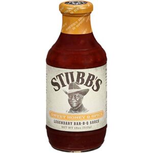stubb's sweet honey & spice bbq sauce, 18 oz