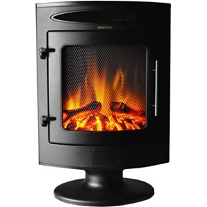 cambridge 20 in. free standing electric fireplace, 1500w, with realistic log display, and adjustable heater