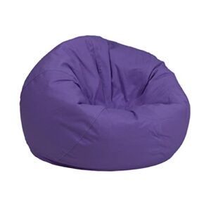 flash furniture dillon small solid purple bean bag chair for kids and teens