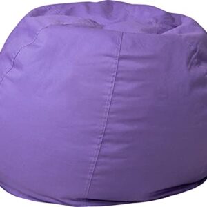 Flash Furniture Dillon Small Solid Purple Bean Bag Chair for Kids and Teens