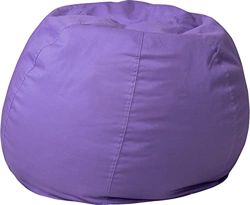 Flash Furniture Dillon Small Solid Purple Bean Bag Chair for Kids and Teens