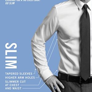 Unlisted by Kenneth Cole mens Slim Fit Checks and Stripes (Patterned) Dress Shirt, Light Blue, 17 -17.5 Neck 36 -37 Sleeve X-Large US