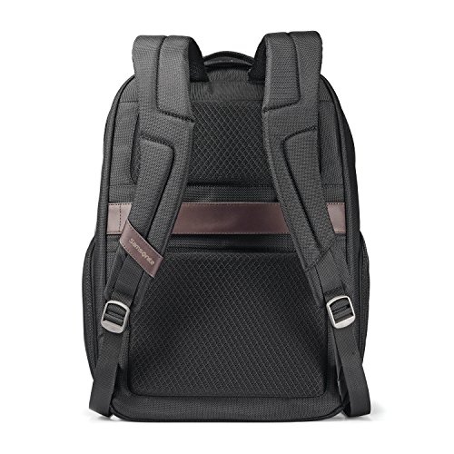 Samsonite Kombi Business Backpack, Black/Brown, 17.5 x 12 x 7-Inch