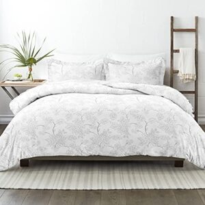 linen market duvet cover king size (gray) - experience hotel-like comfort with unparalleled softness, exquisite prints & solid colors for a dreamy bedroom – king duvet cover set with 2 pillow shams