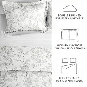 Linen Market Duvet Cover King Size (Gray) - Experience Hotel-Like Comfort with Unparalleled Softness, Exquisite Prints & Solid Colors for a Dreamy Bedroom – King Duvet Cover Set with 2 Pillow Shams