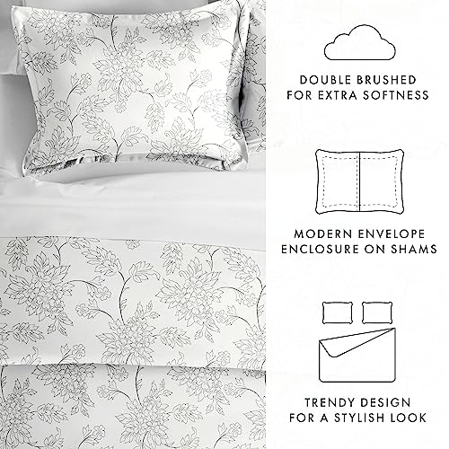 Linen Market Duvet Cover King Size (Gray) - Experience Hotel-Like Comfort with Unparalleled Softness, Exquisite Prints & Solid Colors for a Dreamy Bedroom – King Duvet Cover Set with 2 Pillow Shams