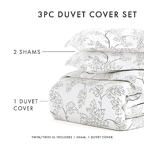 Linen Market Duvet Cover King Size (Gray) - Experience Hotel-Like Comfort with Unparalleled Softness, Exquisite Prints & Solid Colors for a Dreamy Bedroom – King Duvet Cover Set with 2 Pillow Shams