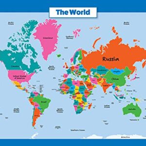 World Map for Kids - LAMINATED - Wall Chart Map of the World