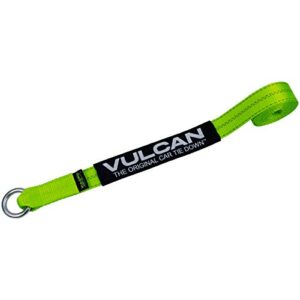 VULCAN Car Tie Down with Snap Hooks - Lasso Style - 2 Inch x 96 Inch - 4 Pack - High-Viz - 3,300 Pound Safe Working Load