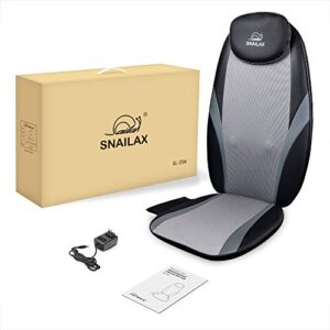 Snailax Shiatsu Massage Cushion with Heat Massage Chair Pad Kneading Back Massager for Home Office Seat use