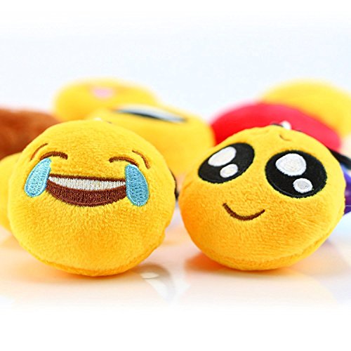 Dreampark 80 Pack Mini Emoticon Keychain Plush, Party Favors for Kids, Valentine's Day Gifts/Birthday Party Supplies, Emoticon Gifts Toys Carnival Prizes for Kids 2" Set of 80