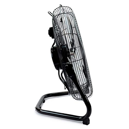 NewAir Floor Fan, 18" High Velocity Industrial Portable Shop Fan with 3 Speed Settings, WindPro18F,Black